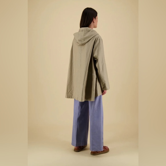 Pret Pour Partir Checkered Transitional Cotton Jacket Oversized Asymmetric Sz38 - Picture 7 of 8